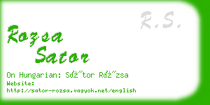 rozsa sator business card